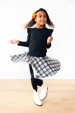 Mila & Rose ® Plaid Pumpkins Twirl Skegging for Girls Mila and Rose - Everetts Place Boutique - 