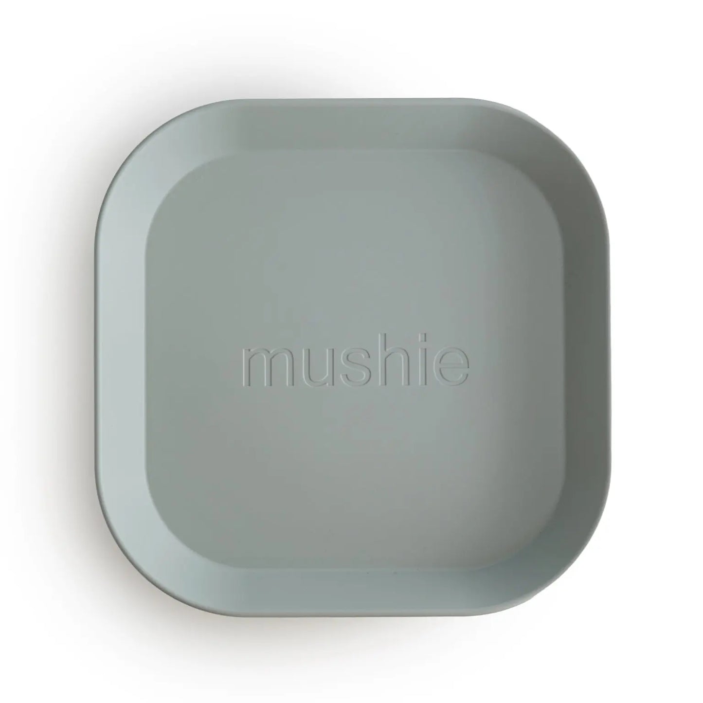 Square Dinnerware Plates for Babies BPA-Free Plastic Microwave and Dishwasher Safe Made in Denmark Mushie