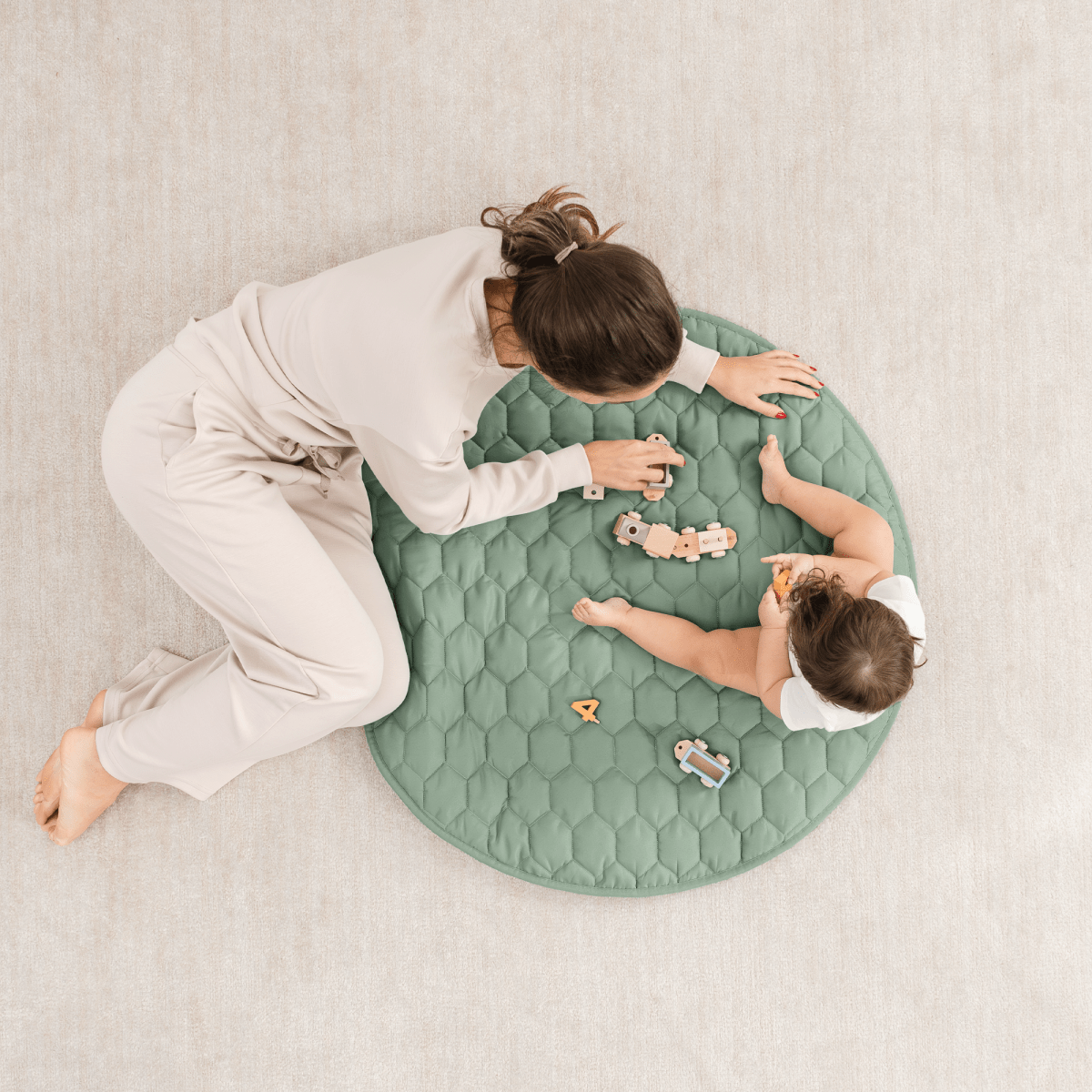 Comfy Cubs Play Mat Non Slip Fern For Baby Crawling And Tummy Time - Everetts Place Boutique - 