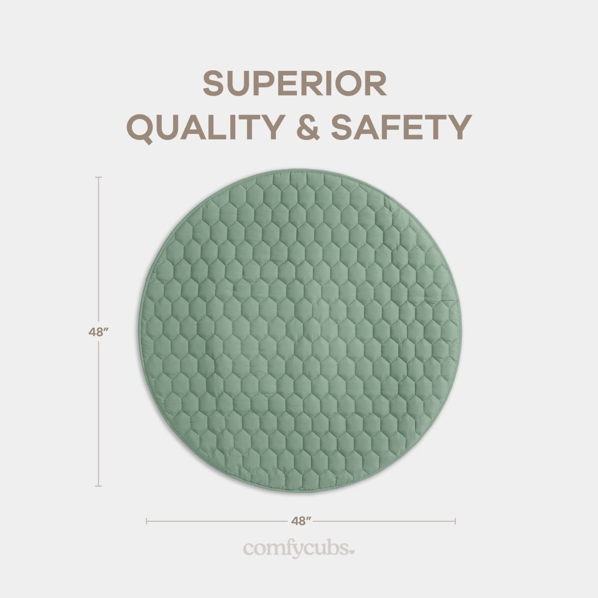 Comfy Cubs Play Mat Non Slip Fern For Baby Crawling And Tummy Time - Everetts Place Boutique - 