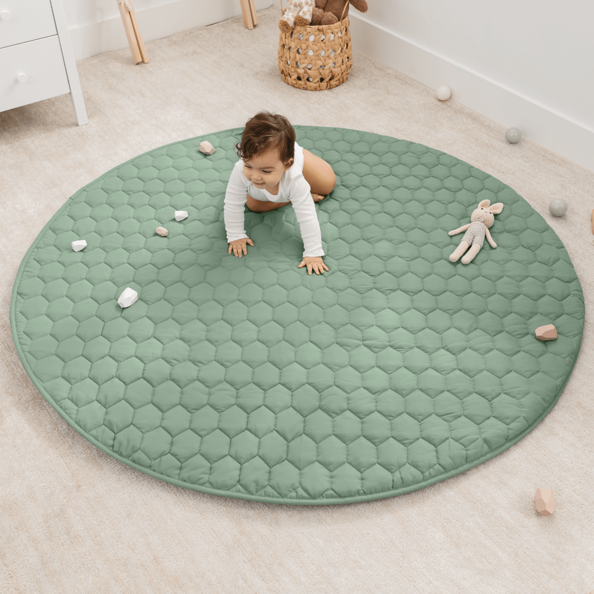 Comfy Cubs Play Mat Non Slip Fern For Baby Crawling And Tummy Time - Everetts Place Boutique - 