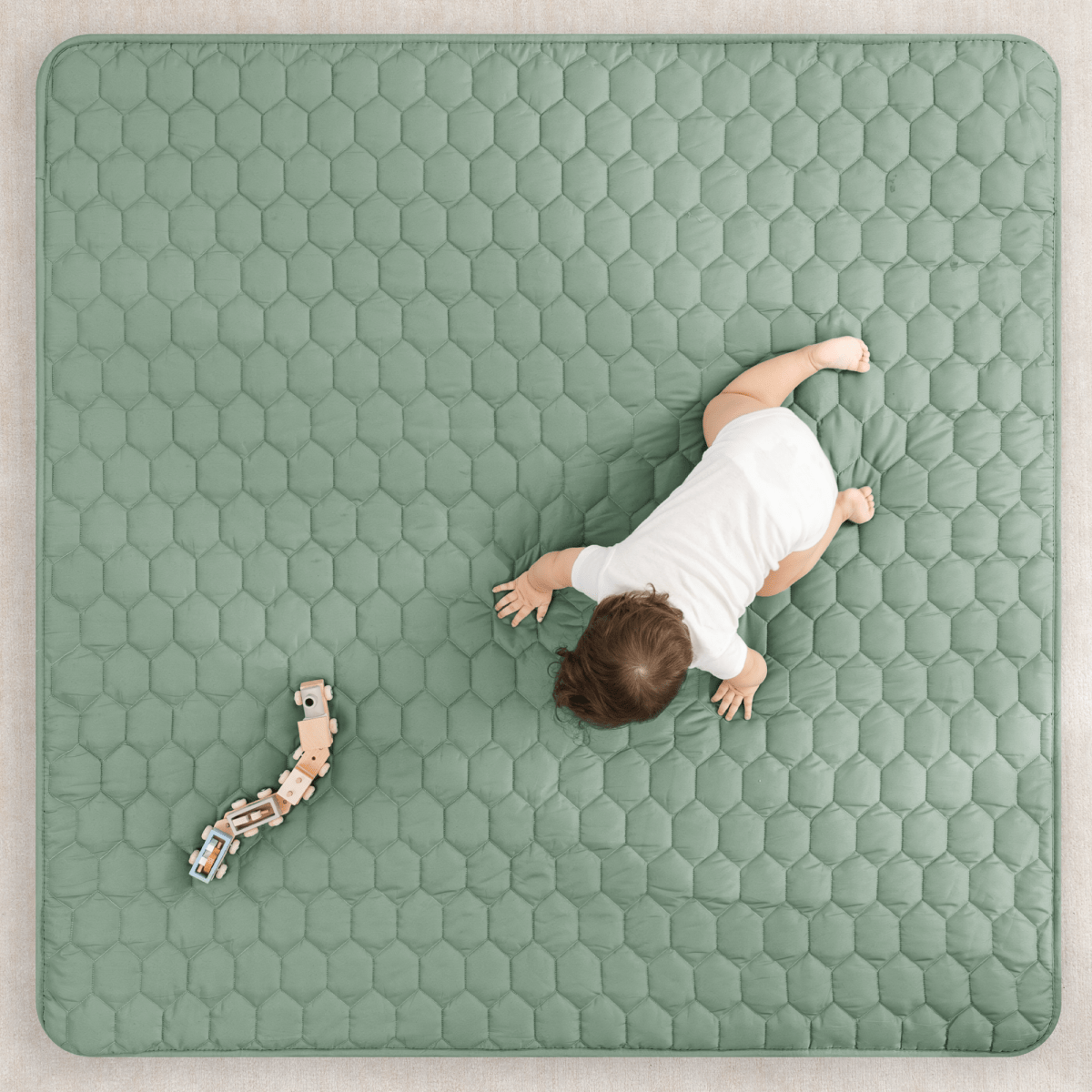Comfy Cubs Play Mat Non Slip Fern For Baby Crawling And Tummy Time - Everetts Place Boutique - 