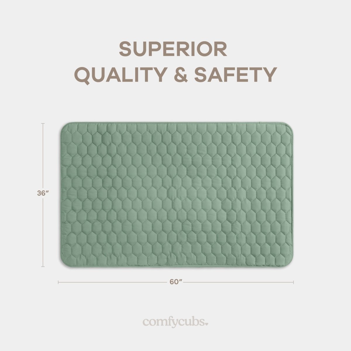 Comfy Cubs Play Mat Non Slip Fern For Baby Crawling And Tummy Time - Everetts Place Boutique - 