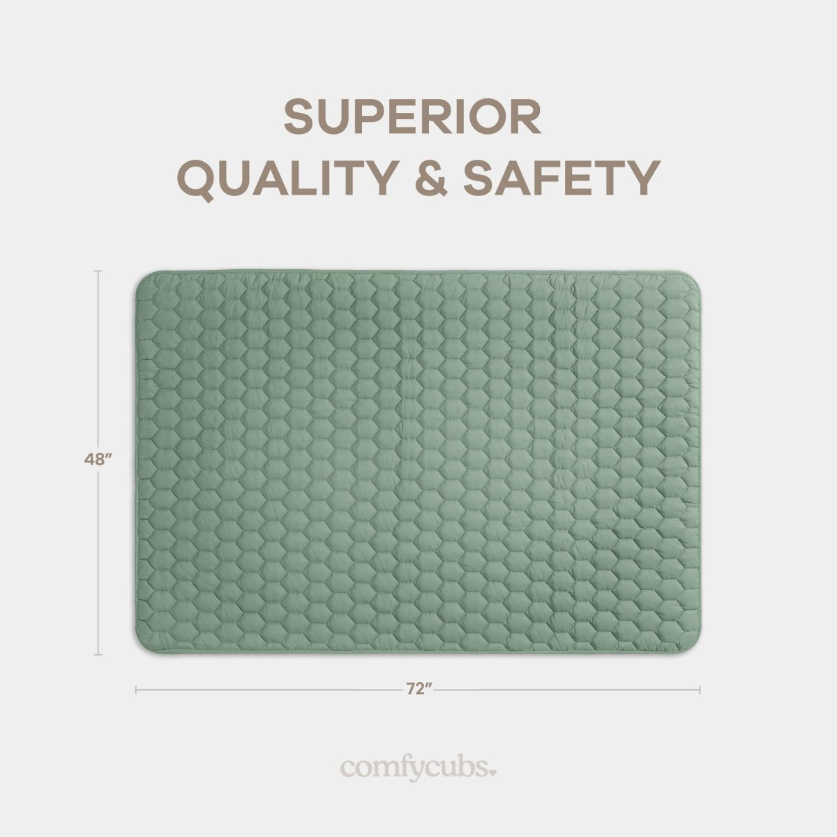 Comfy Cubs Play Mat Non Slip Fern For Baby Crawling And Tummy Time - Everetts Place Boutique - 