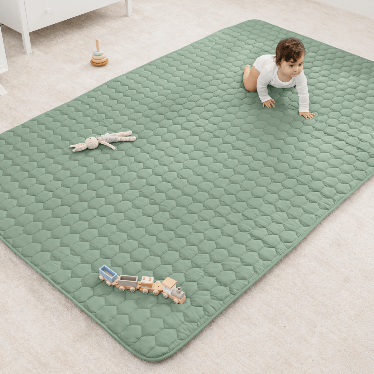 Comfy Cubs Play Mat Non Slip Fern For Baby Crawling And Tummy Time - Everetts Place Boutique - 
