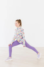 Playful Purple Active Legging For Girls Dance Yoga Lounging Mila & Rose ® Everetts Place: Online Boutique