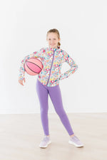 Playful Purple Active Legging For Girls Dance Yoga Lounging Mila & Rose ® Everetts Place: Online Boutique