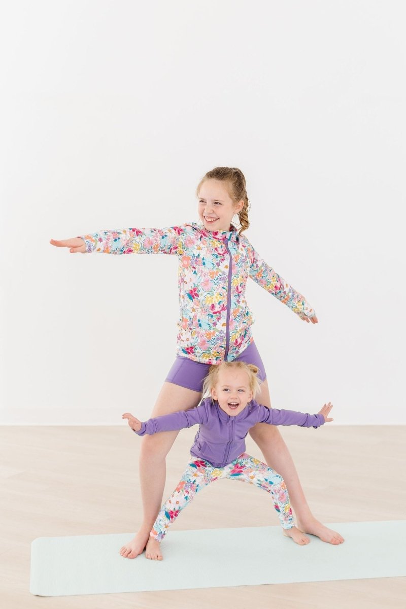 Mila & Rose ® Playful Purple Full Zip Ruffle Active Jacket for Girls - Everetts Place Boutique - 