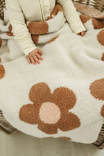 Harp Angel Boutique Plush Blanket Caramel with Daisy Design for Infants and Toddlers - Baby & Toddler > Swaddling & Receiving Blankets Swaddle