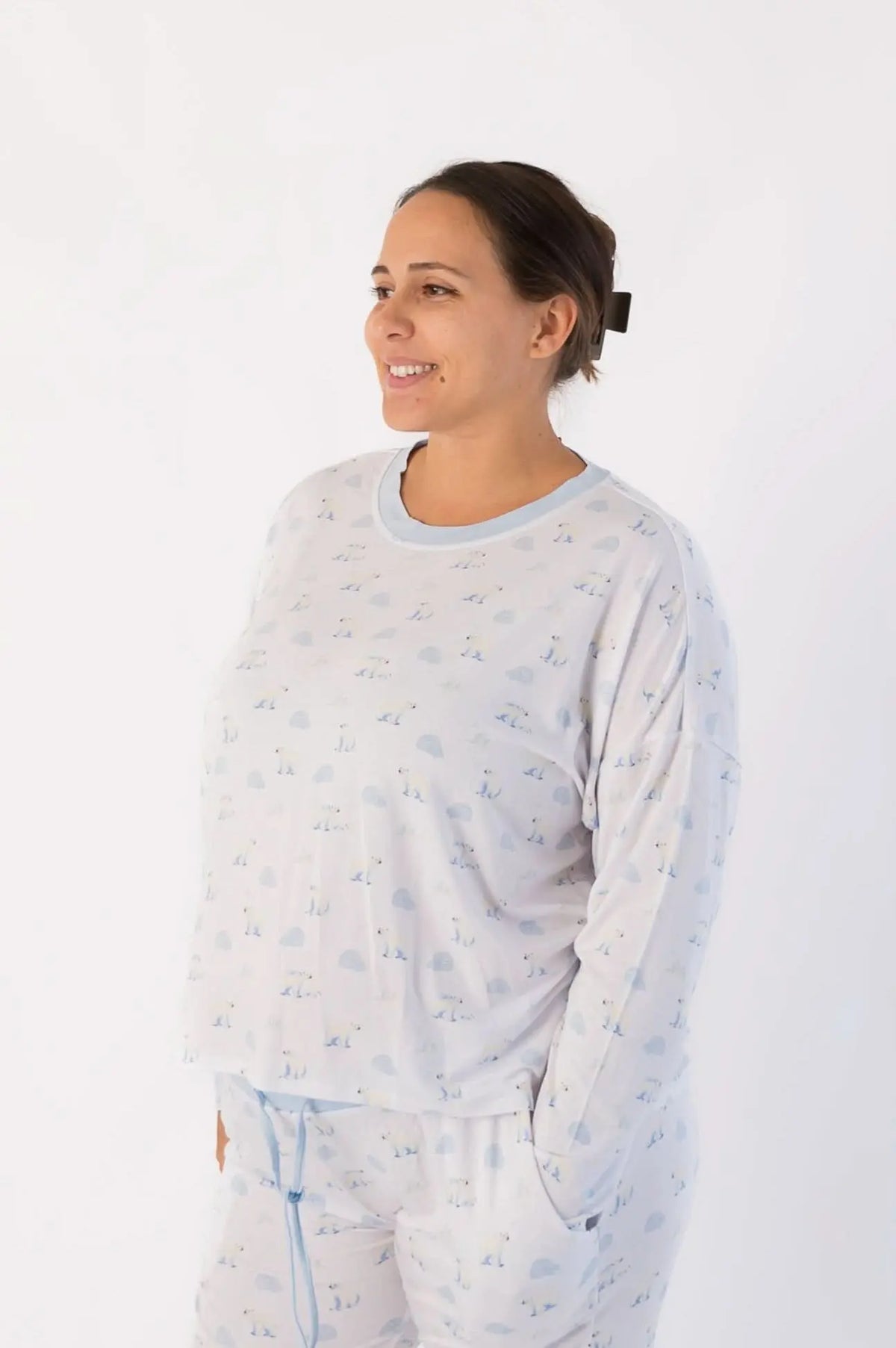 Polar Bear | Adult Long Sleeve Lounge Top - Sleeve, Nightwear, Pajamas, Active Pants, Top | Everetts Place