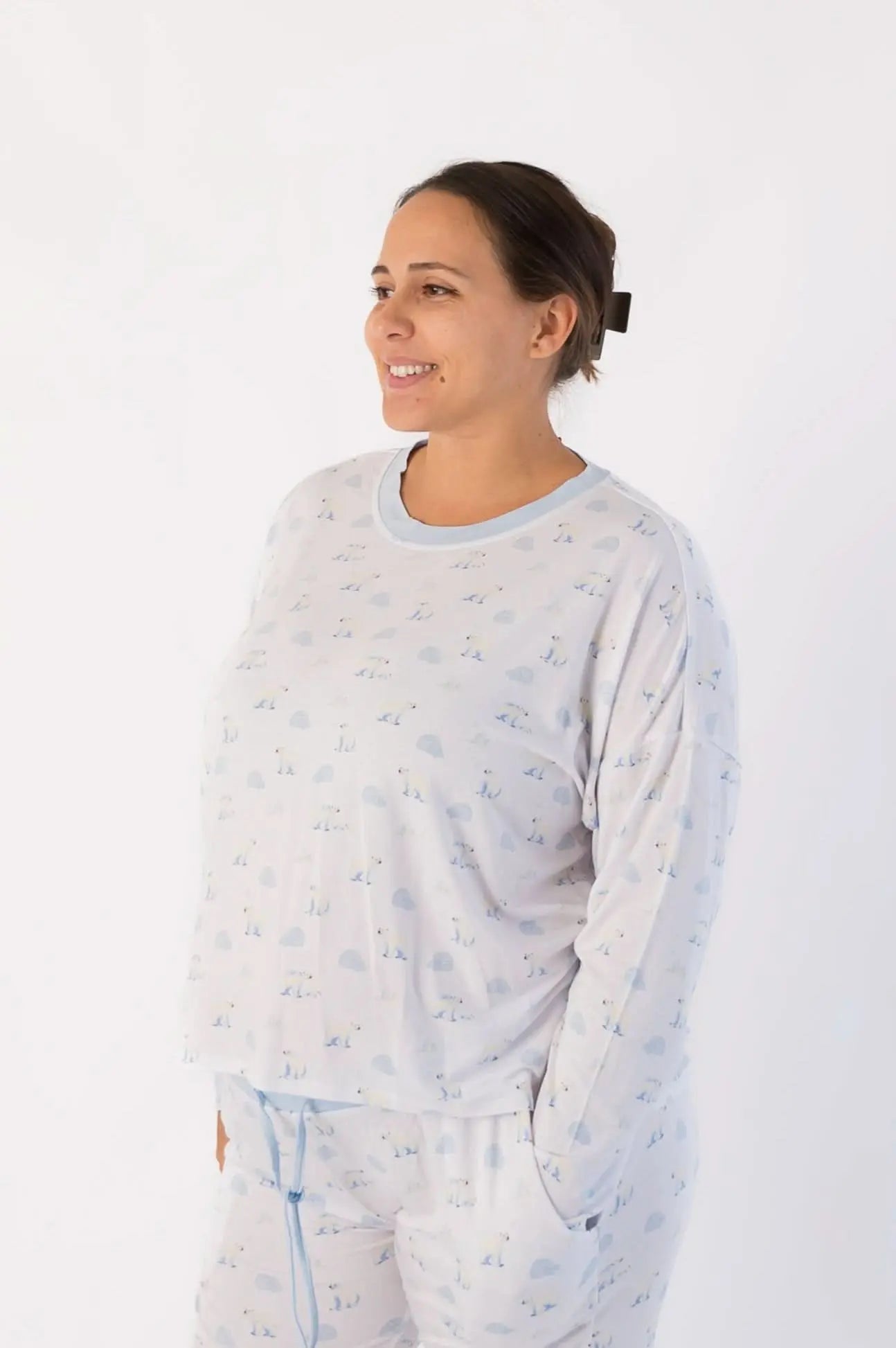 Polar Bear | Adult Long Sleeve Lounge Top - Sleeve, Nightwear, Pajamas, Active Pants, Top | Everetts Place
