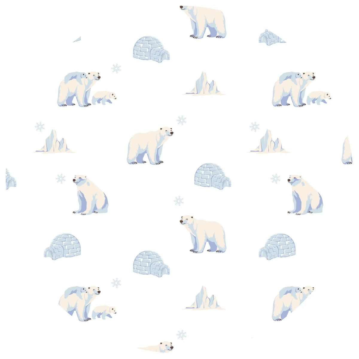 Bubble Baby Polar Bear | Adult Long Sleeve Lounge Top - 