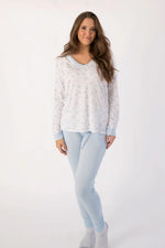 Bubble Baby Polar Bear | Long Sleeve Adult V Neck - 