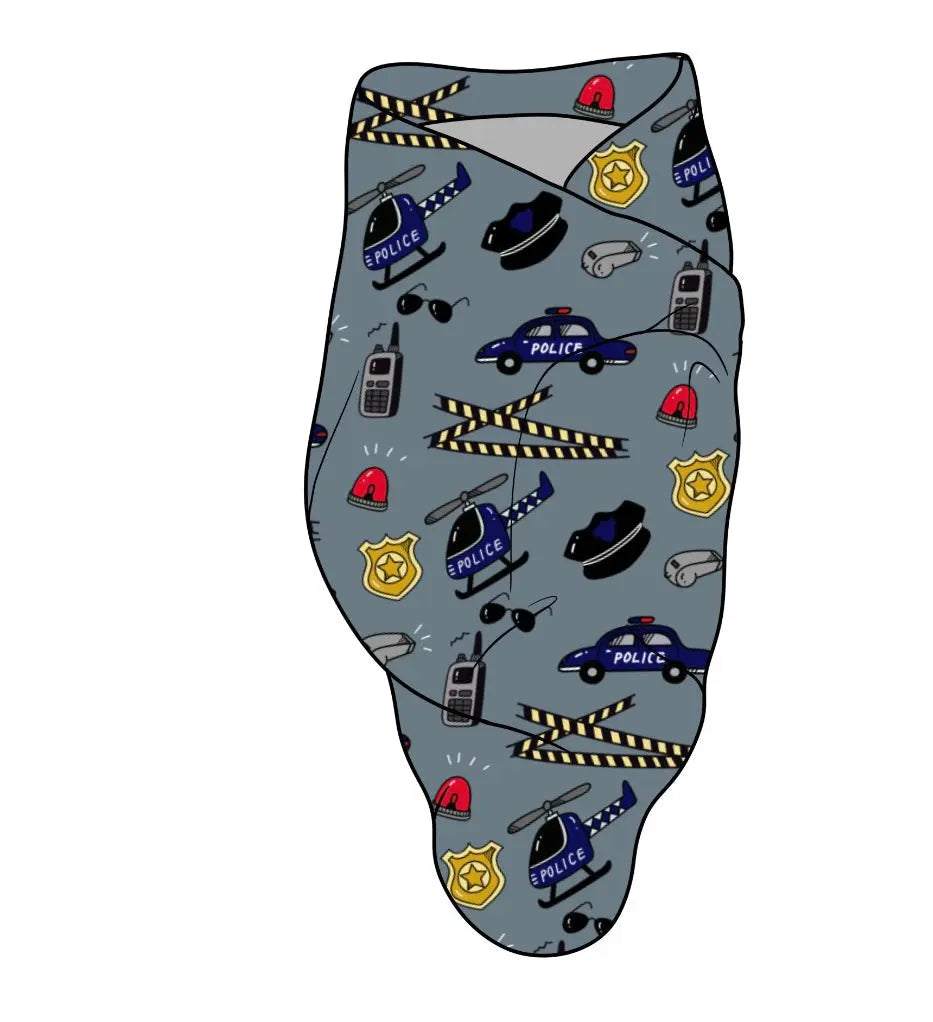 Police Patrol, Bamboo Spandex Swaddle Miller & Co. Everetts Place Boutique