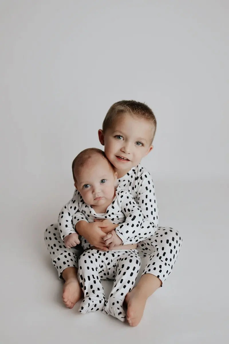 Three Little Tots Polka Dot Kids Pajamas - 