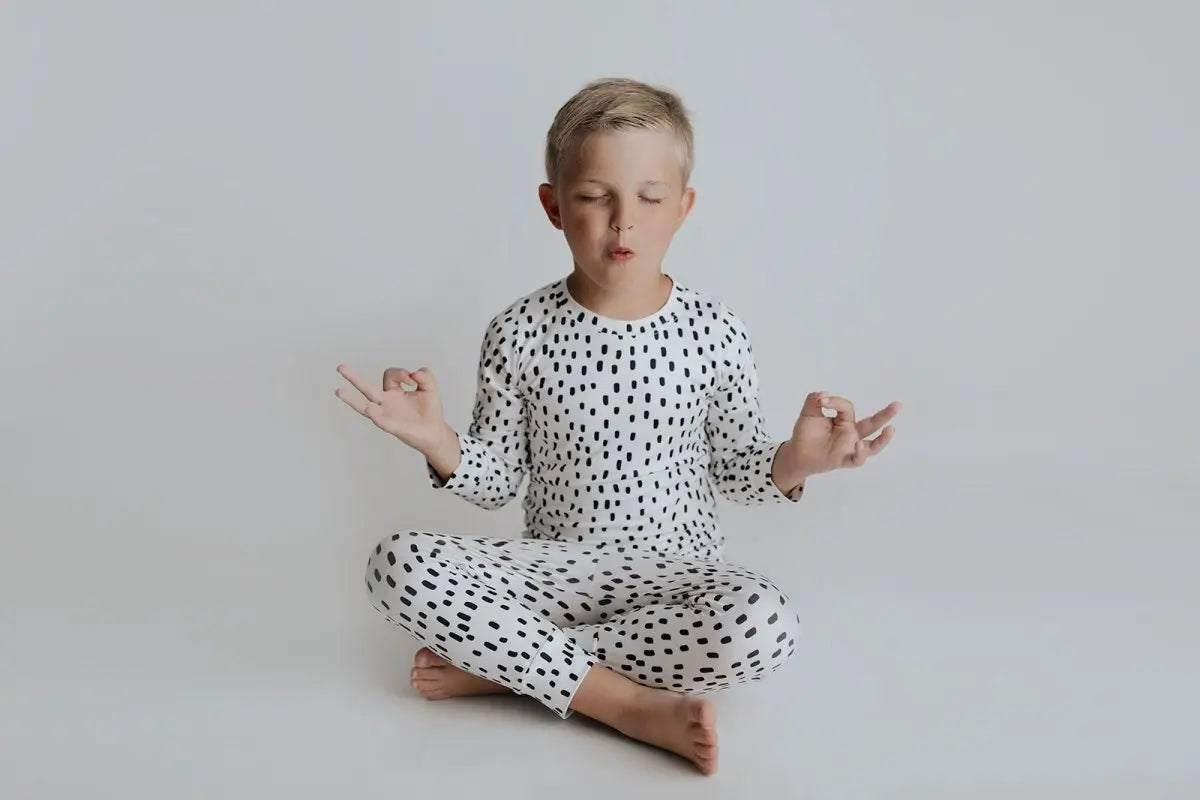 Three Little Tots Polka Dot Kids Pajamas - 