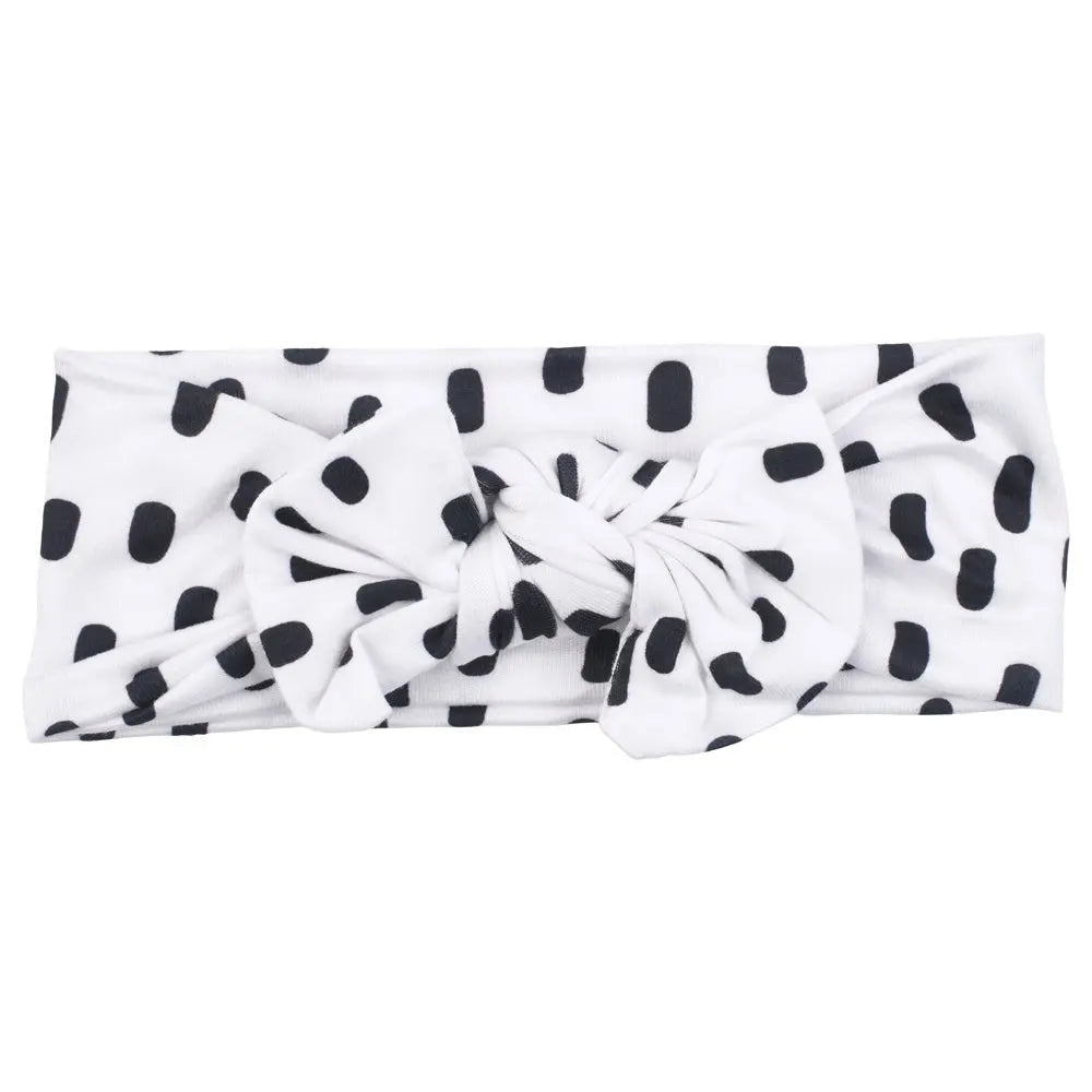 Three Little Tots Polka Dot Knotted Headband Bow - 