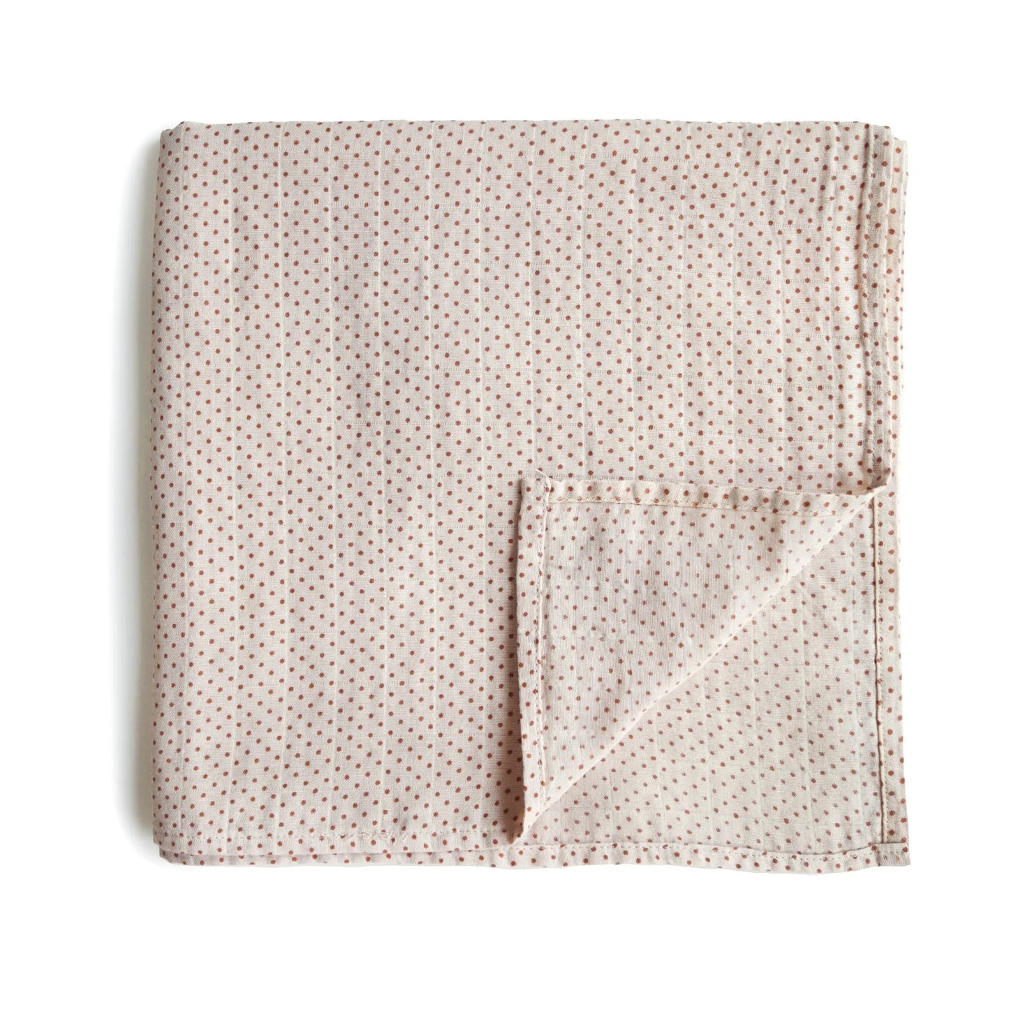 Organic Cotton Muslin Swaddle Blanket for Baby Cuddling and Nursing Mushie