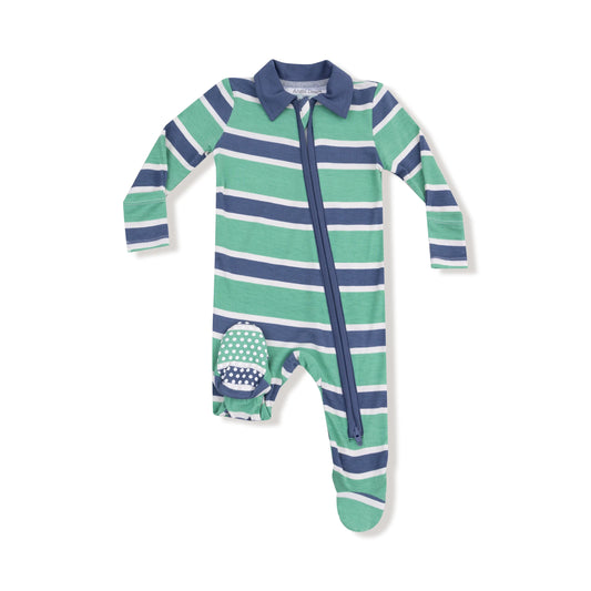 Polo 2 Way Zipper Footie for Babies in Soft Viscose from Bamboo Angel Dear Everetts Place: Online Boutique