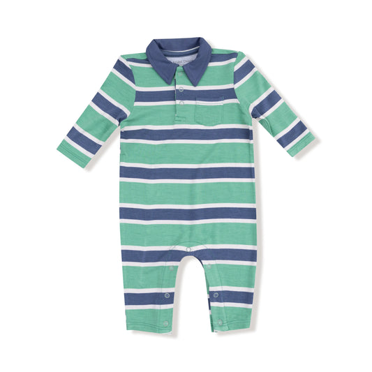 Polo Romper for Babies Soft Bamboo Viscose Cozy and Stylish Fall Winter Wear Angel Dear Everetts Place: Online Boutique