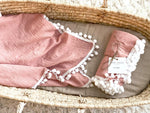 Harp Angel Boutique Soft Cotton Muslin Swaddle Blanket for Newborn Baby Girls in Dusty Pink - Baby & Toddler > Swaddling & Receiving Blankets Swaddle