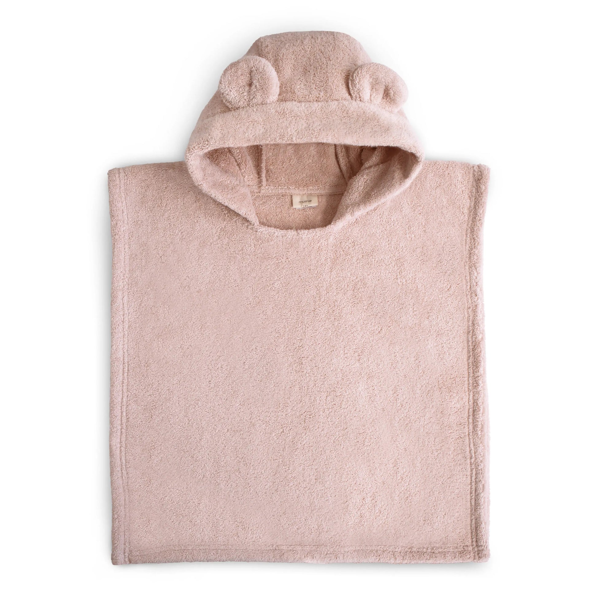 Bear Poncho Towel for Kids Made from 100 Percent Organic Cotton Soft and Absorbent Perfect for Bath Time and Swim Cozy Cuddles Machine Washable Toddler Friendly Design Mushie
