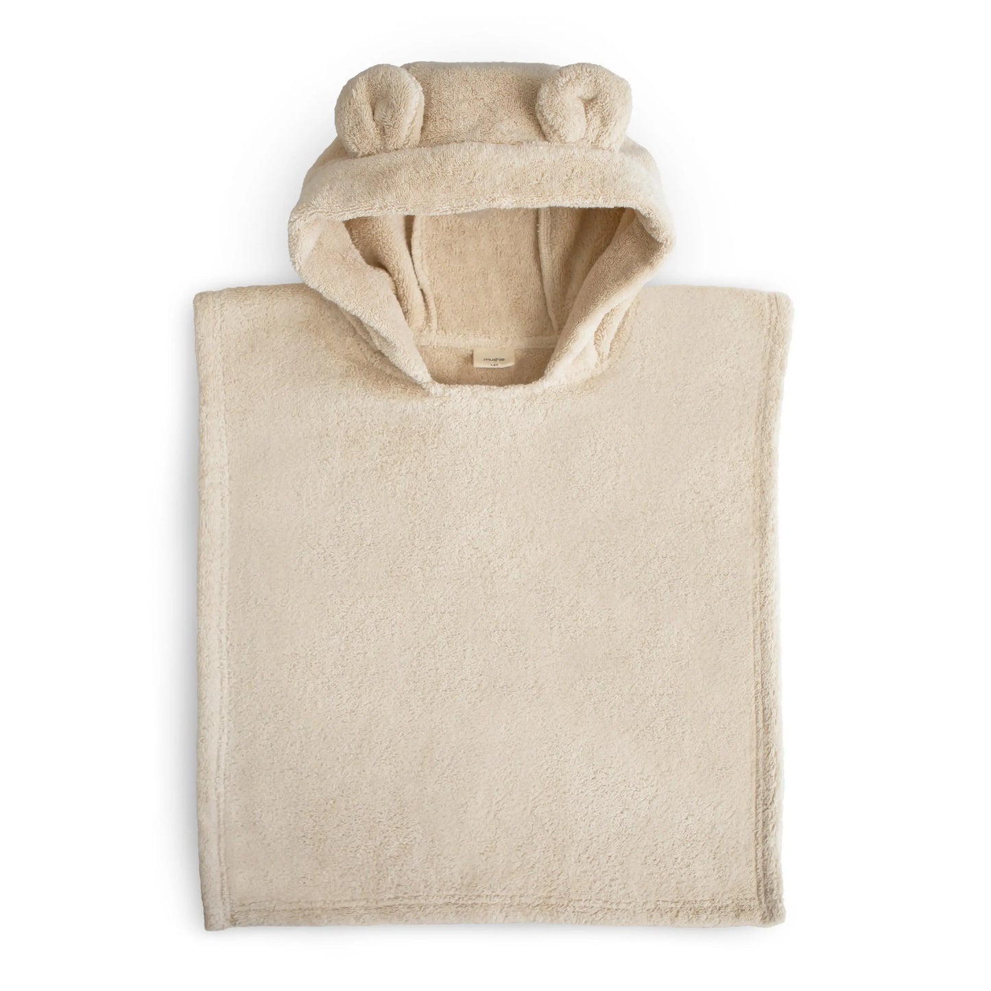 Bear Poncho Towel for Kids Made from 100 Percent Organic Cotton Soft and Absorbent Perfect for Bath Time and Swim Cozy Cuddles Machine Washable Toddler Friendly Design Mushie