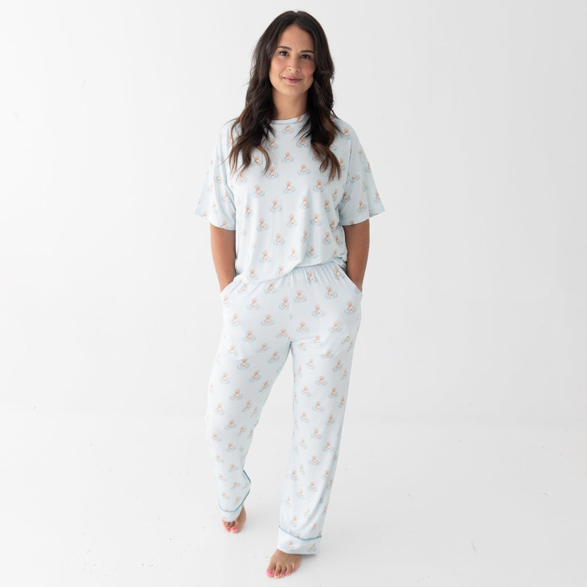Puppy Pool Party Women's Lounge Set by Monkeeroos