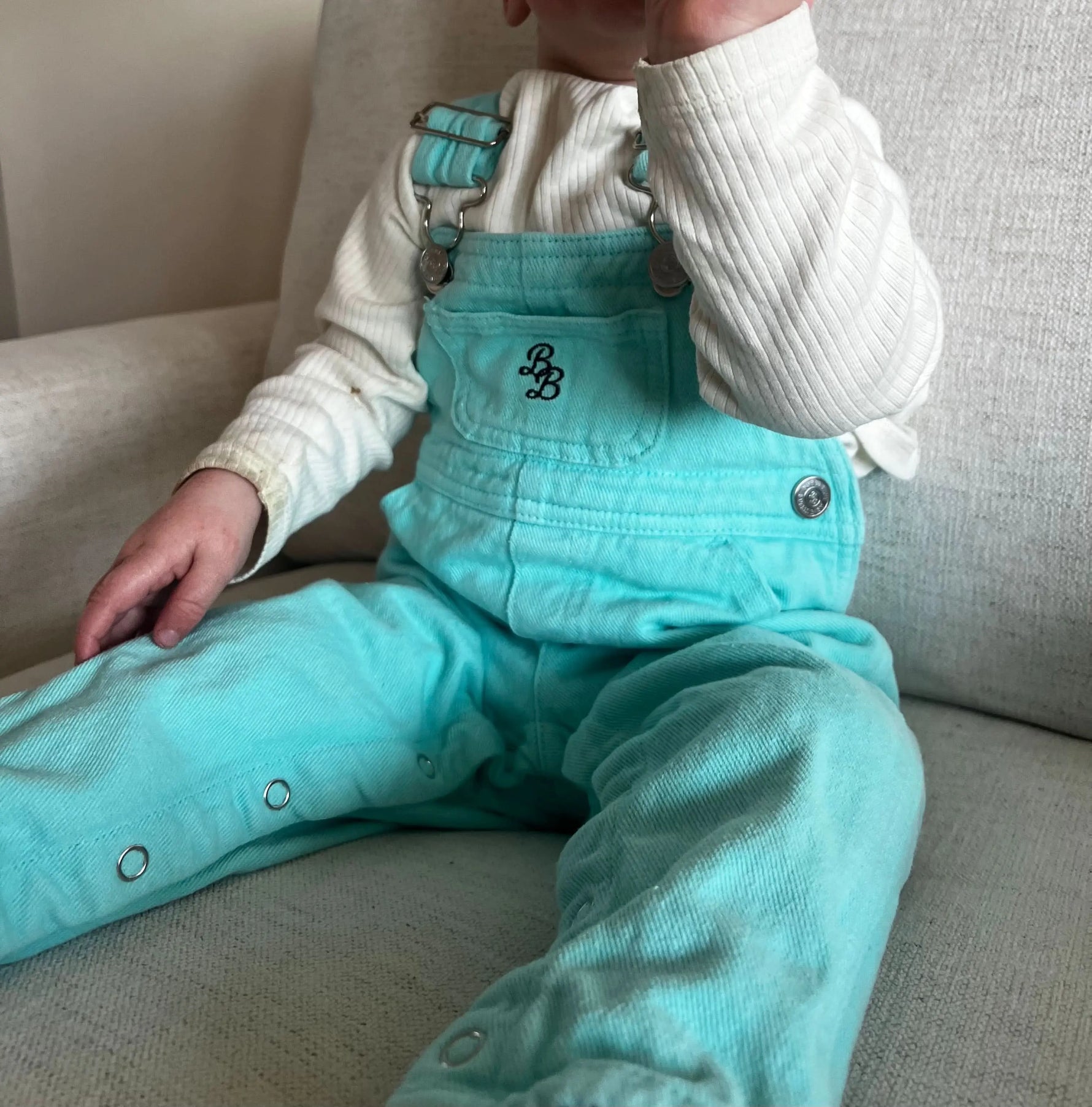 Bubble Baby Powder | Bamboo Lined Denim Overall - 