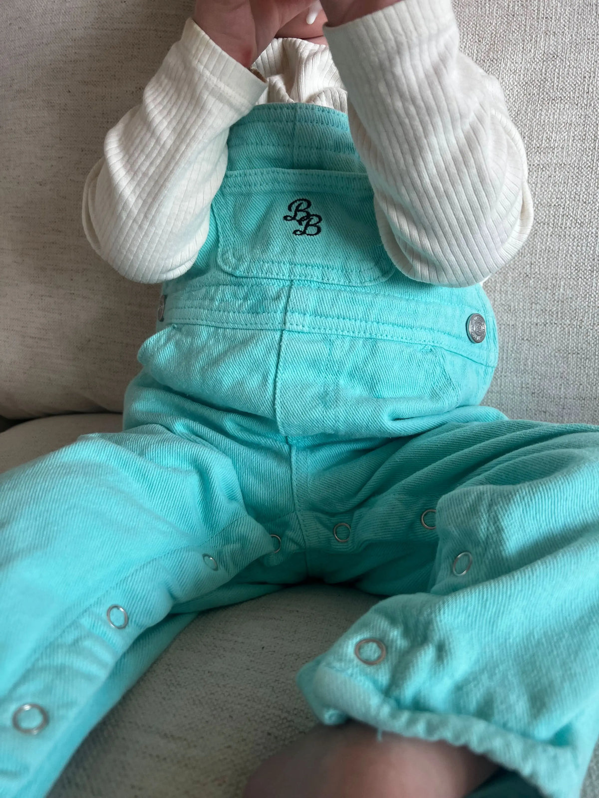 Bubble Baby Powder | Bamboo Lined Denim Overall - 