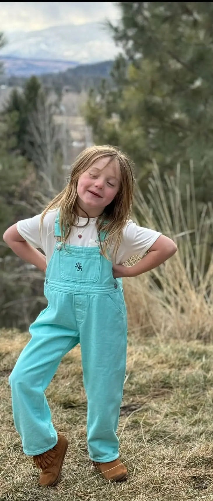 Bubble Baby Powder | Bamboo Lined Denim Overall - 