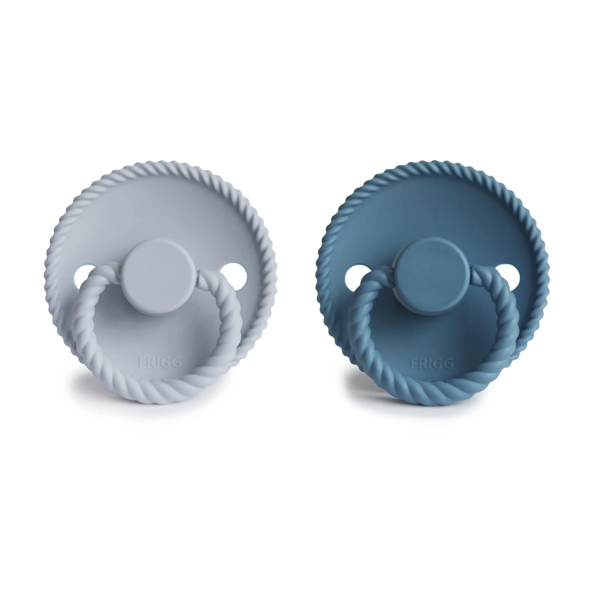 Frigg Rope Silicone Pacifier 2 Pack with SilkySoft Nipple and Click Lock System Mushie
