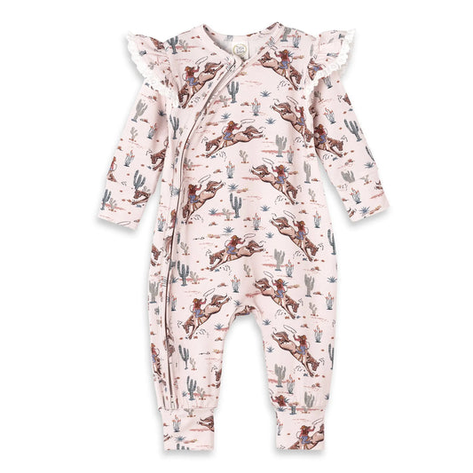 Prairie Princess Baby Girl Bamboo Western Zipper Romper Tesa Babe Everetts Place: Online Boutique 46.00