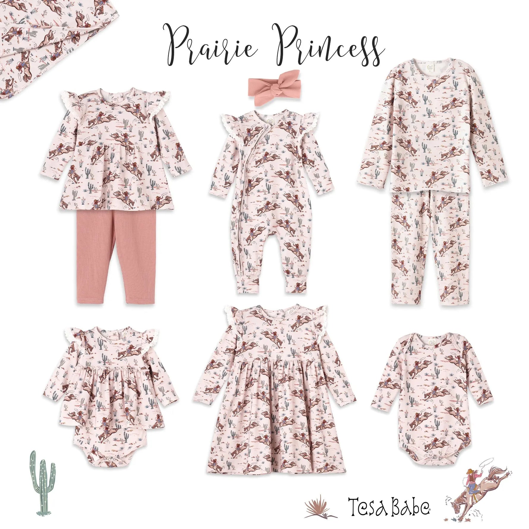 Tesa Babe Prairie Princess Baby Girl Bamboo Western Zipper Romper - Apparel & Accessories > Clothing > Baby & Toddler Clothing > Baby One-Pieces Baby Girl Clothes