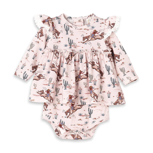 Prairie Princess Baby Girl Western Bamboo Skirted Bodysuit Tesa Babe Everetts Place: Online Boutique 42.00
