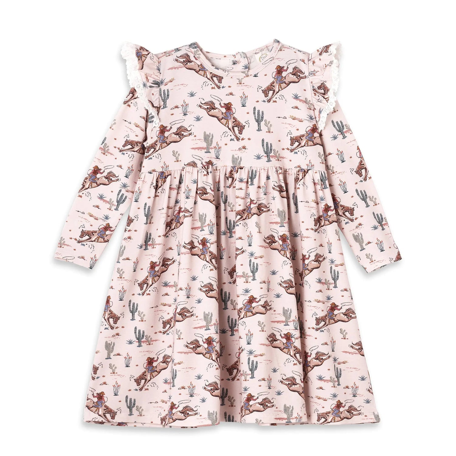 Prairie Princess Girls Western Cowgirl Bamboo Dress With Back Button Closure Tesa Babe 