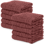 Premium Muslin Baby Washcloths In Wine By Comfy Cubs Comfy Cubs Everetts Place: Online Boutique 21.99