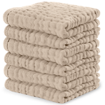 Premium Sand Muslin Washcloths For Newborn Baby By Comfy Cubs Comfy Cubs Everetts Place: Online Boutique 16.99