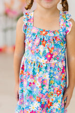Mila & Rose ® Preppy Floral Ruffle Cross Back Dress From Mila and Rose - Everetts Place Boutique - 