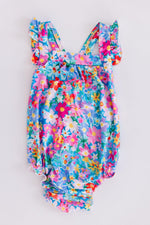 Preppy Floral Ruffle Cross Back Romper for Girls Summer Fun Mila & Rose ® Everetts Place: Online Boutique