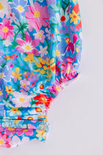 Preppy Floral Ruffle Cross Back Romper for Girls Summer Fun Mila & Rose ® Everetts Place: Online Boutique