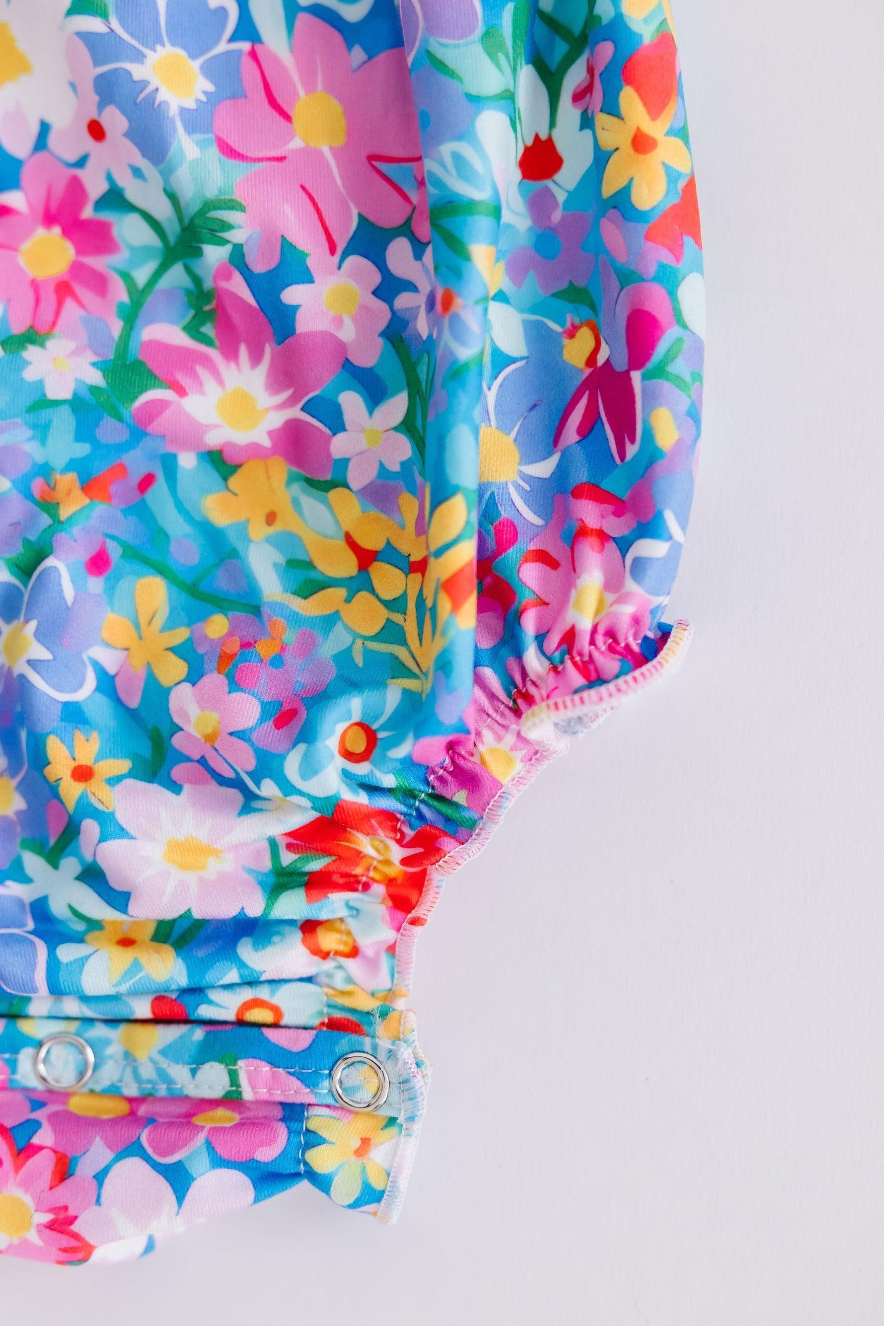 Preppy Floral Ruffle Cross Back Romper for Girls Summer Fun Mila & Rose ® Everetts Place: Online Boutique