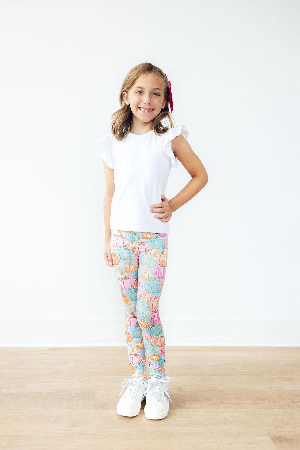 Mila & Rose Preppy Pumpkins baby leggings, adorable autumn print