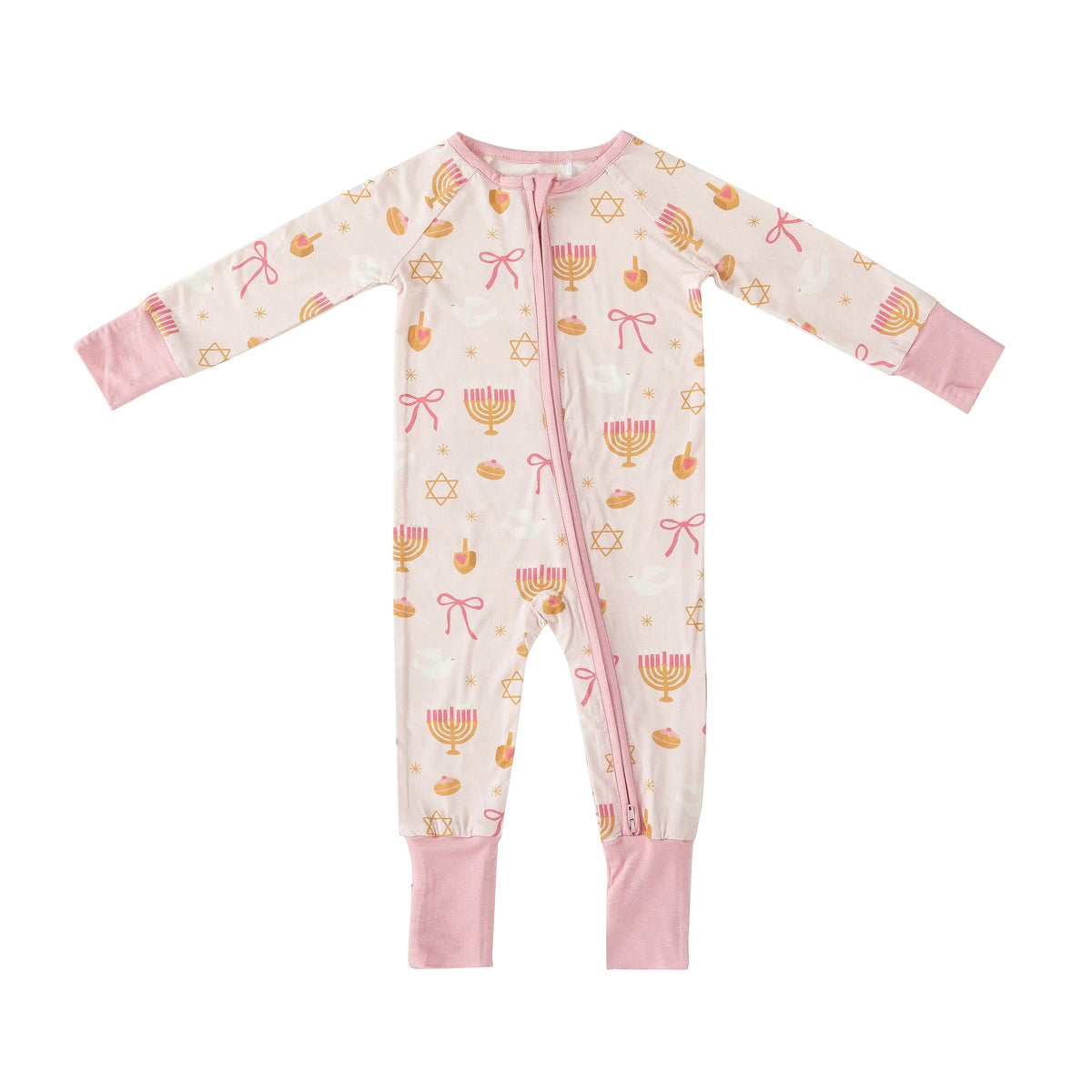 Dreamlet Pretty In Hanukkah (Convertible Zip Footies) - 