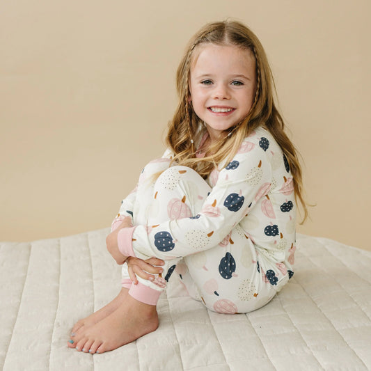 Pretty N Pumpkin 2pc Bamboo Pajamas Set for Kids Snug Fit Little Joy Co. Everetts Place: Online Boutique