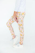 Mila & Rose Pretty Peachy organic cotton baby leggings.