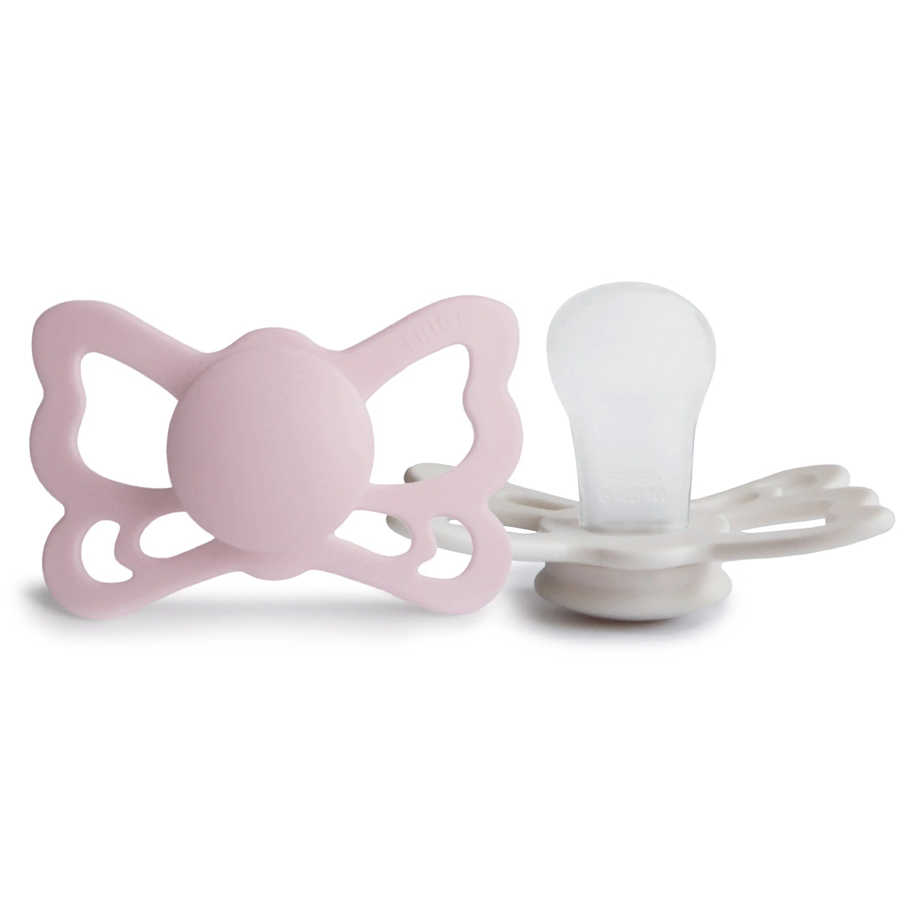 Mushie Frigg Butterfly Anatomical Silicone Pacifier 2 Pack 6 to 18 Months - Baby & Toddler > Baby Health > Pacifiers & Teethers SILICONE FRIGG PACIFIERS