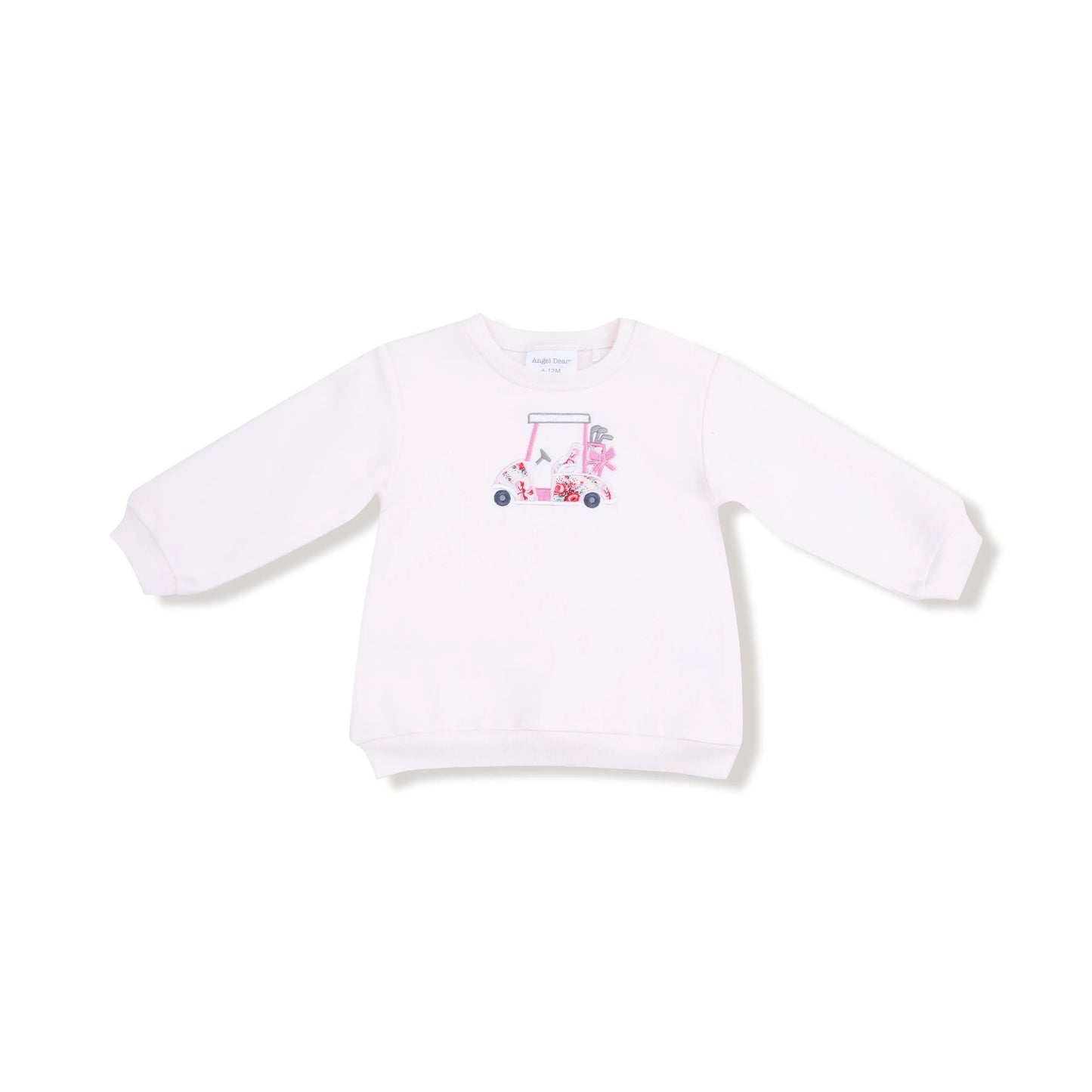 Puffy Oversized Sweatshirt Floral Golf Cart Applique Angel Dear Everetts Place: Online Boutique