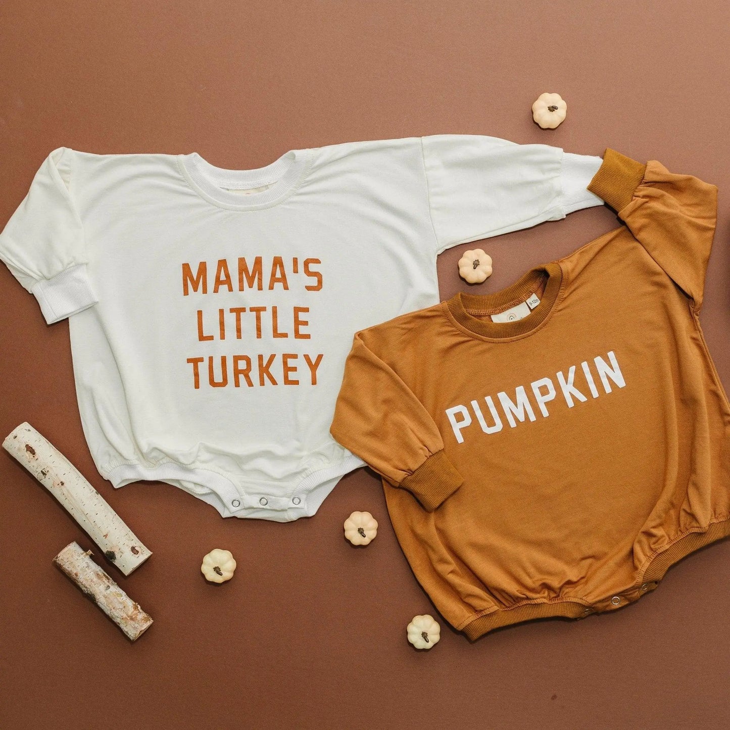 Pumpkin Bamboo Bubble Romper For Babies By Little Joy Co Little Joy Co. Everetts Place: Online Boutique