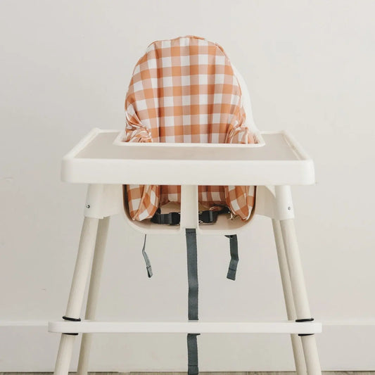 Pumpkin Gingham Cushion Cover for IKEA Antilop Highchair Little Joy Co. Everetts Place: Online Boutique